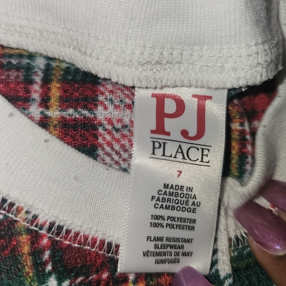 Place Plaid Pajama Set - Red, Black, and White Unisex Flannel Pajamas - Picture 3 of 3